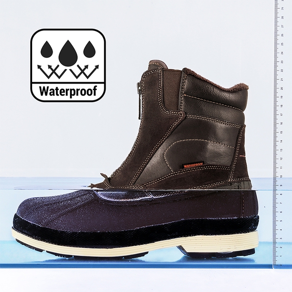 Men's Suede Thinsulate Snow Boots - BROWN BLACK - 5